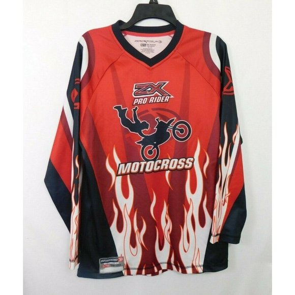 PRO Rider ZX PRO Team Rider XL ZEROXPOSUR MOTOCROSS RACING LONG SLEEVE SHIRT - Picture 1 of 7